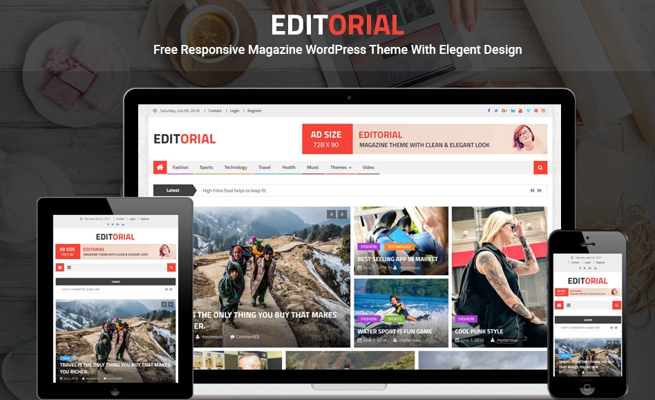 free responsive magazine WordPress theme