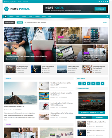 News Portal: Free Newspaper WordPress Theme
