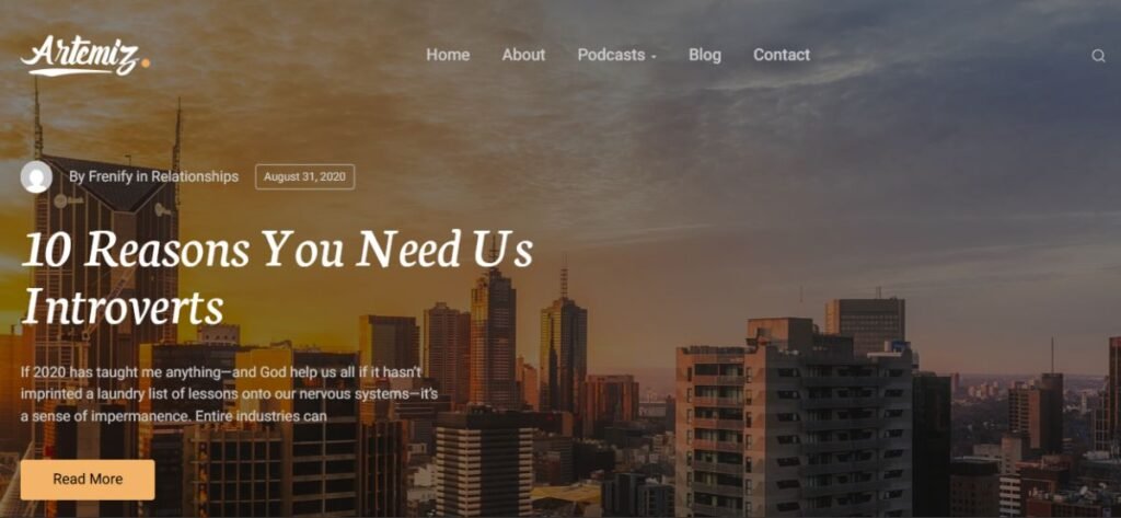 Artemiz Lifestyle WordPress Blog Theme