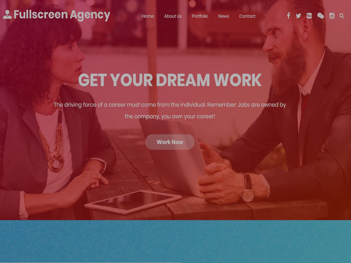 Fullscreen-theme: Best Free Responsive WordPress Business Themes