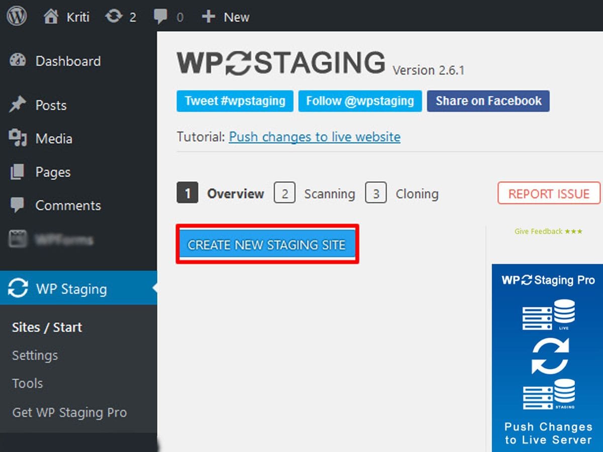 Create-WordPress-staging-website