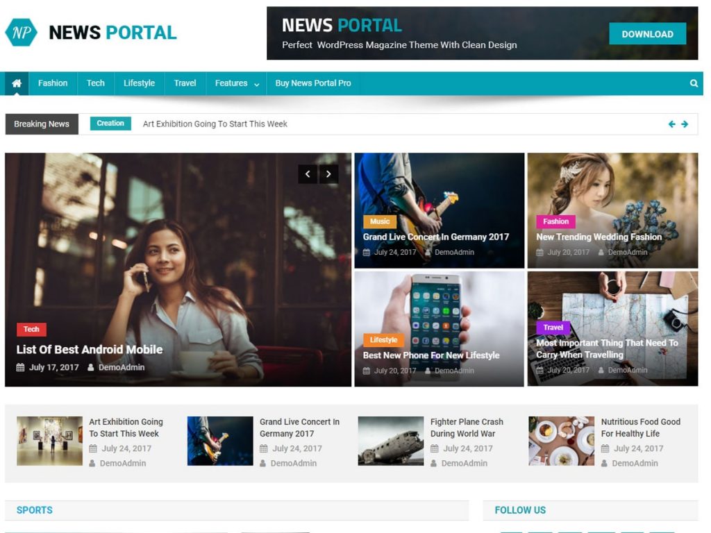 Free News WordPress Themes: NewsPortal