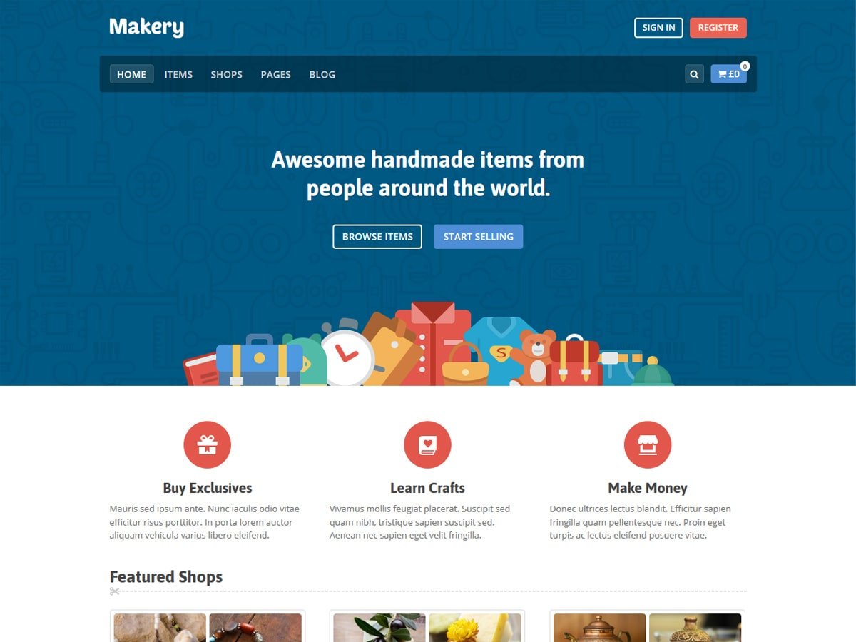 Makery- vendor marketplace WordPress theme