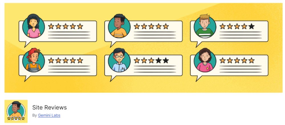 best testimonial plugins: Site reviews