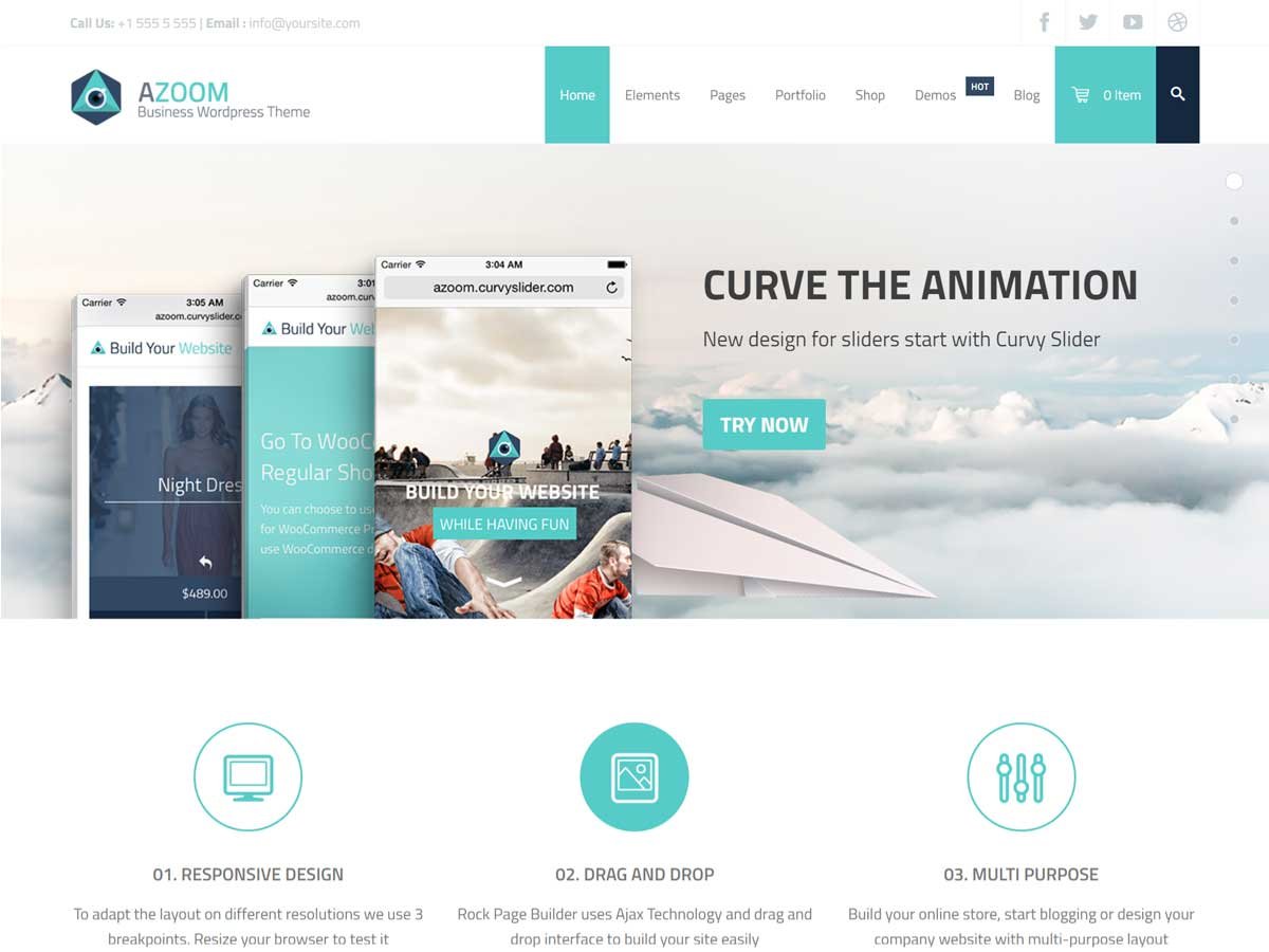 Azoom: Best Animated WordPress Theme