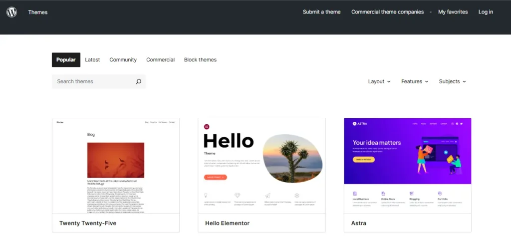free wordpress theme website
