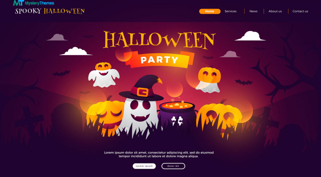 Halloween Promotional Ideas: Landing page Illustrations