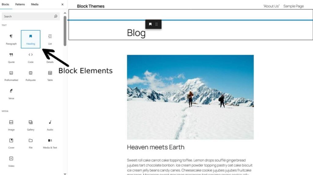 Block Element in WordPress Block Themes