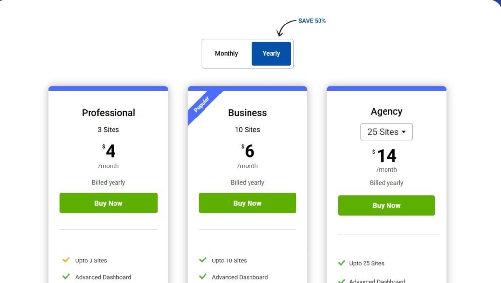 WPLP Pricing Page and Details