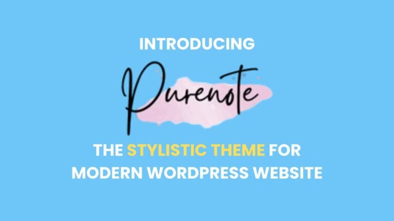 Purenote WordPress Theme Blog Banner