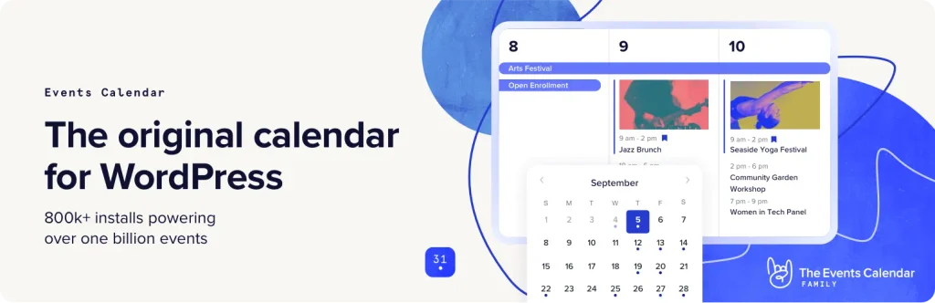events calendar + event tickets